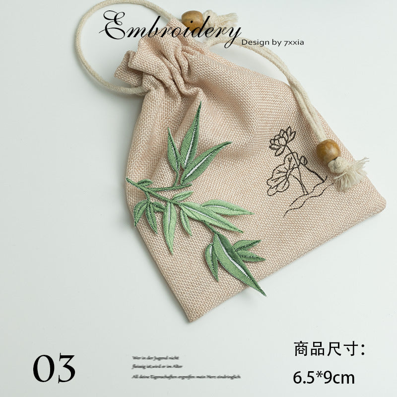 Wholesale 10pcs Bamboo embroidery patch